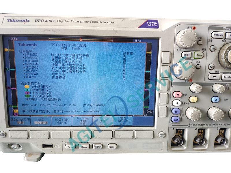 泰克示波器DPO3054按鍵不靈敏維修