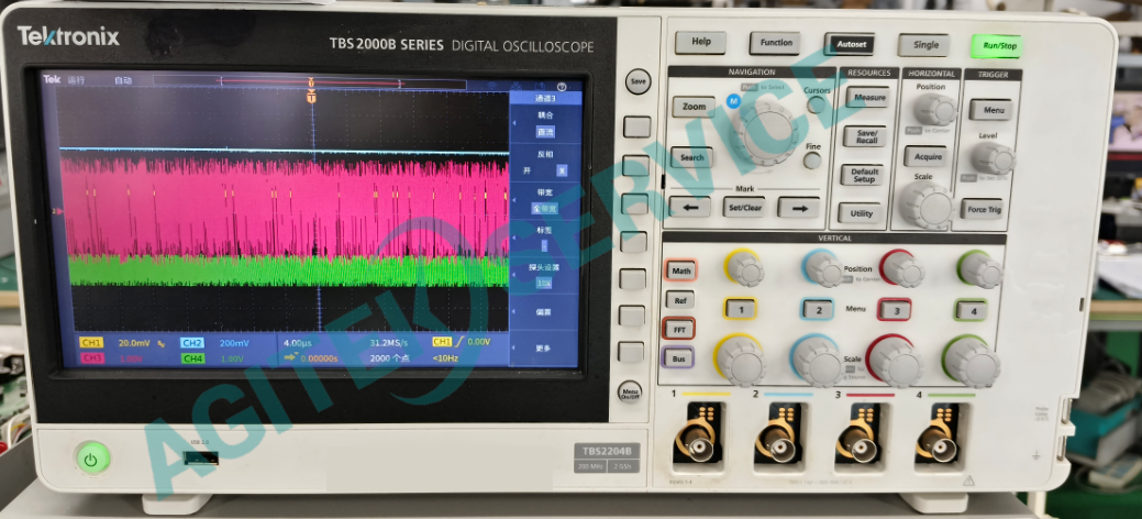 泰克TBS2204B示波器開機報錯維修