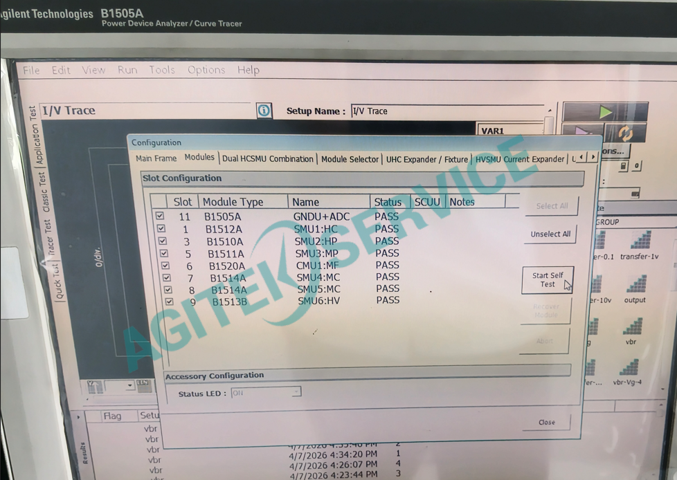 是德科技B1505A半導體參數分析儀模塊自診斷報錯修複照片