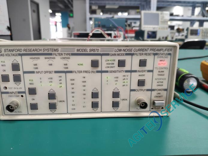 斯坦福SR570電流放大器空載輸出報overload維修