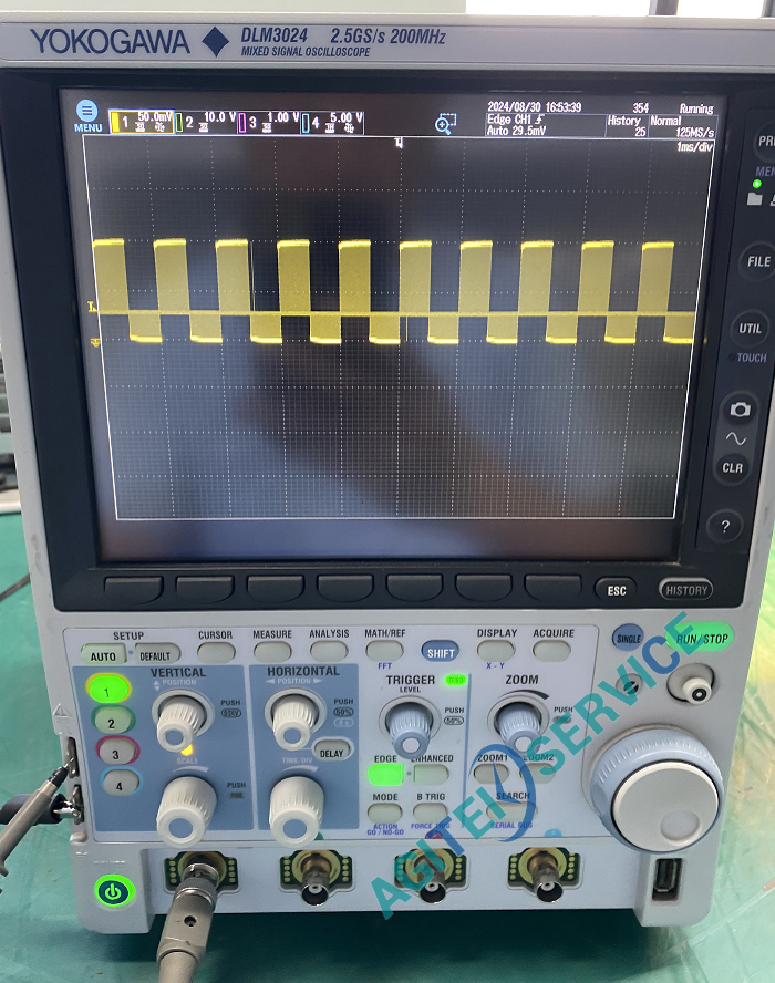 橫河DLM3024示波器CH1/CH2跡線異常維修