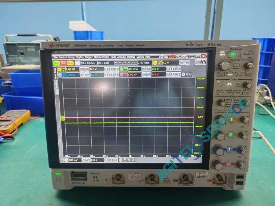 Keysight是德DSOS254A示波器通道2基線不歸零、阻抗超差維修案例