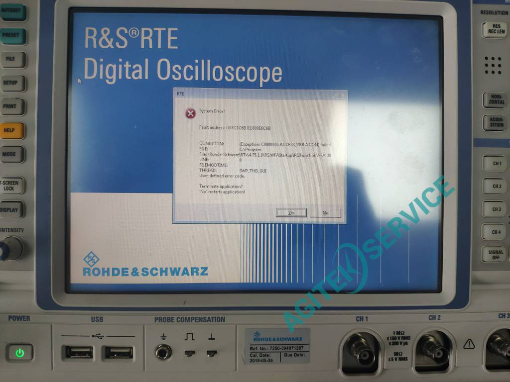 R&S羅德與施瓦茨RTE1202/RTE1204示波器維修