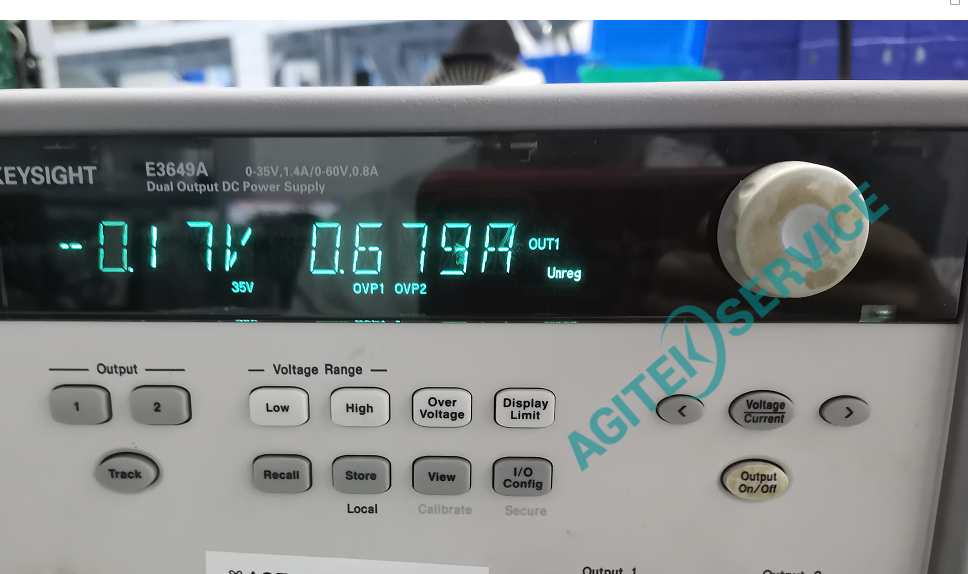 是德科技E3649A高精度直流電源out1一直提示unreg維修
