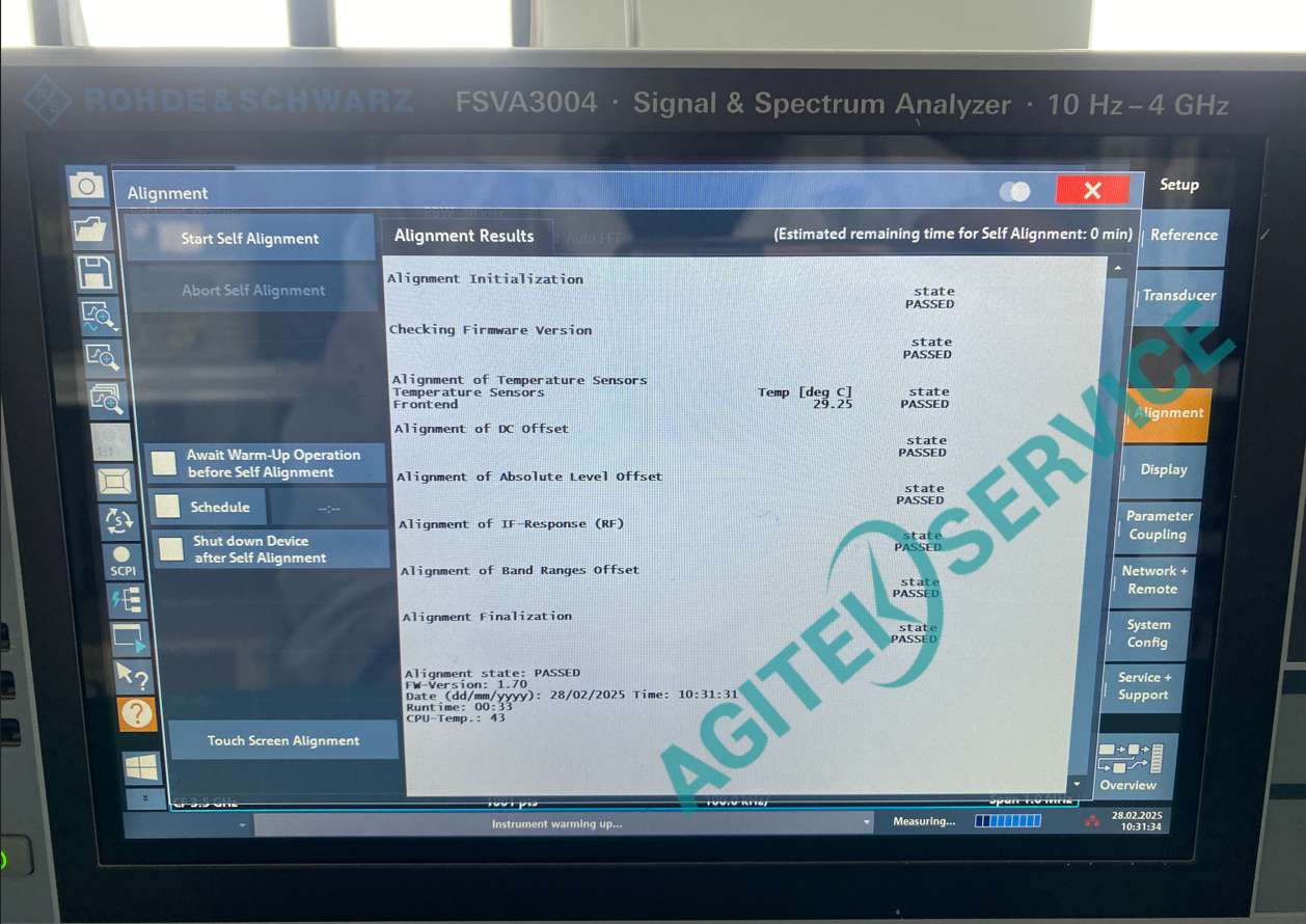 羅德與施瓦茨FSVA3004頻譜分析儀頻響超差維修