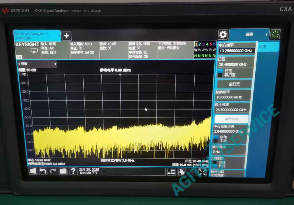 是德科技N9000B-26.5G頻譜分析儀自校失敗，頻響超差維修