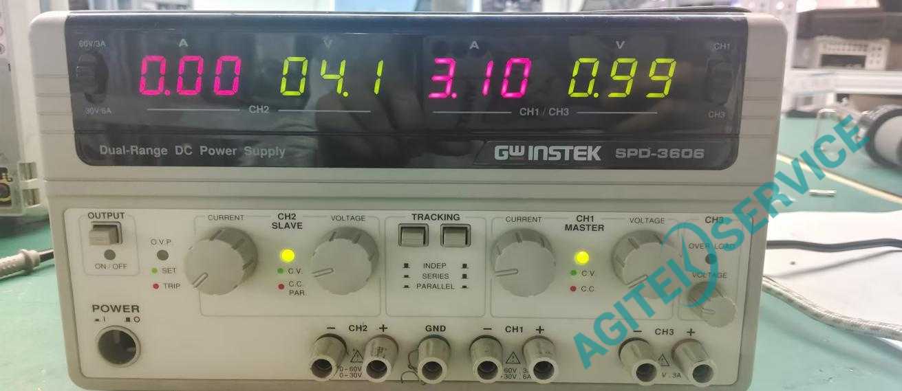 固緯SPD-3606電源通道一無輸出且屏幕不亮維修