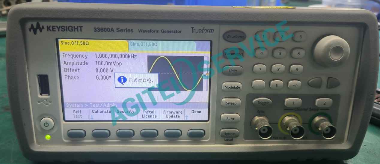Keysight是德科技信號發生器33621A開機報錯維修