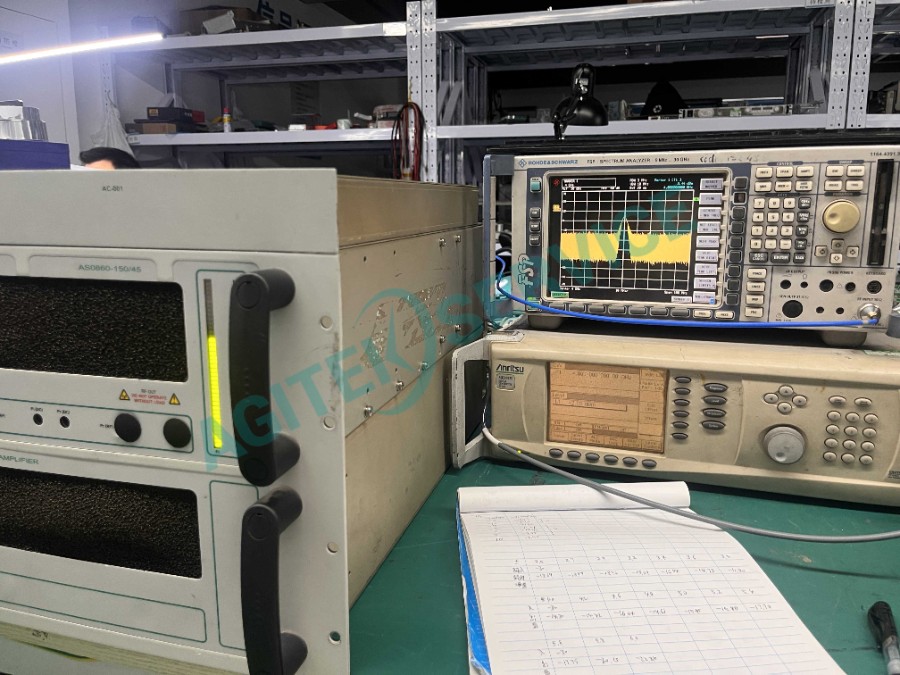 雙頻寬帶放大器ASO860-150-45頻段增益上不去維修
