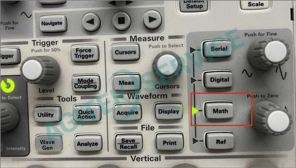 是德Keysight DSOX2000A示波器FFT 頻譜分析功能使用方法圖解