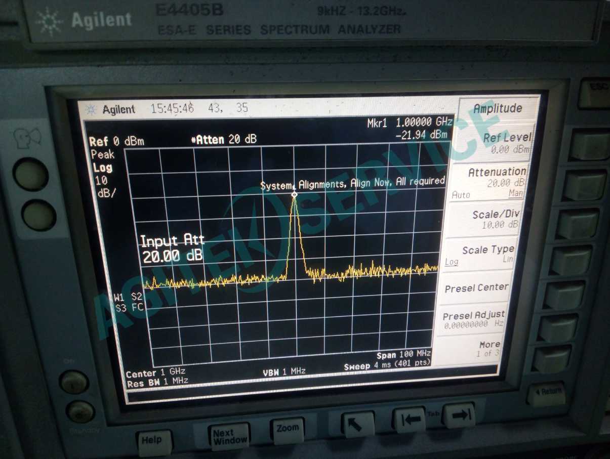 Agilent安捷倫E4405B頻譜儀4項指標超差維修