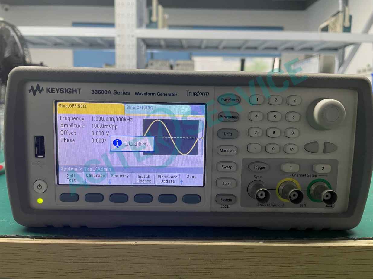 是德科技33622A信號發生器開機白屏維修