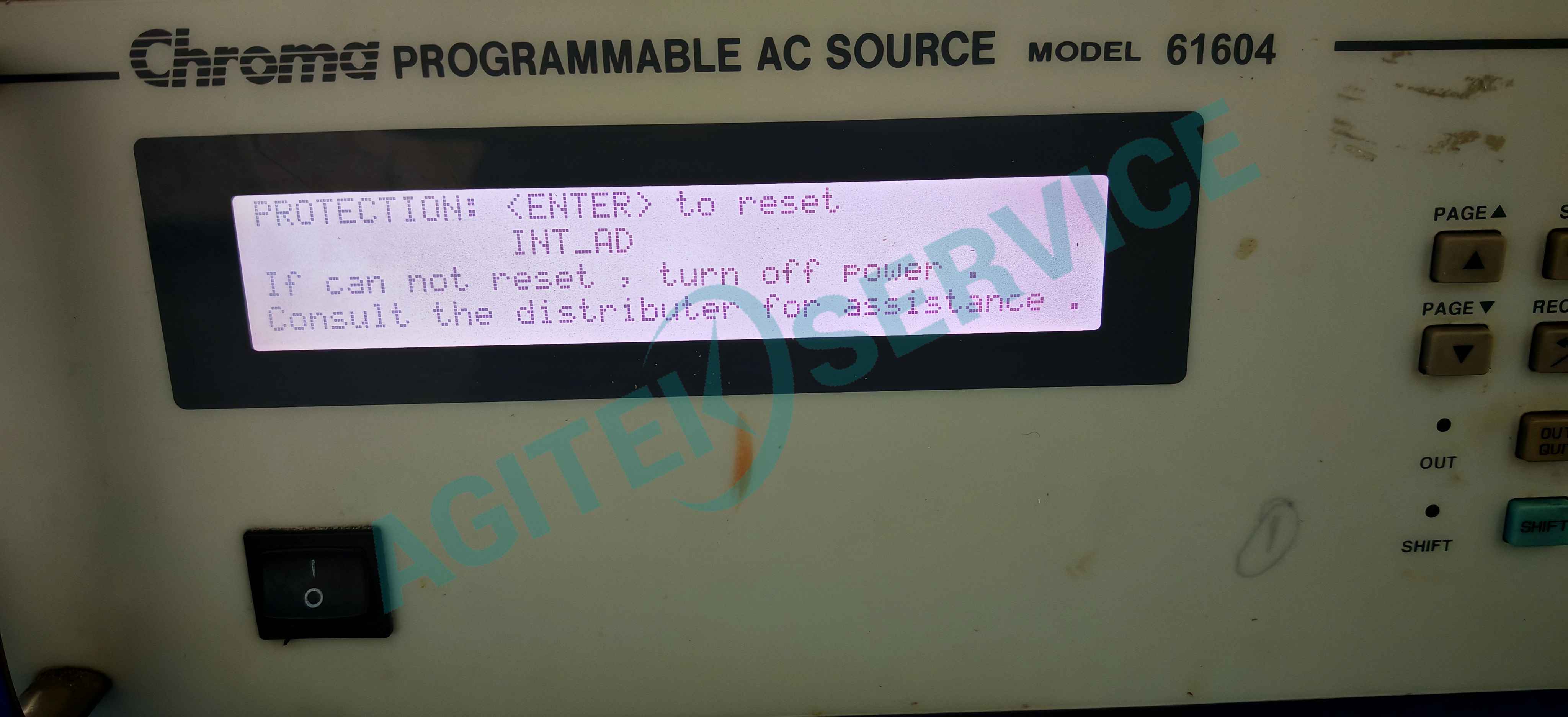 致茂61604 電源工作中顯示INT_AD維修