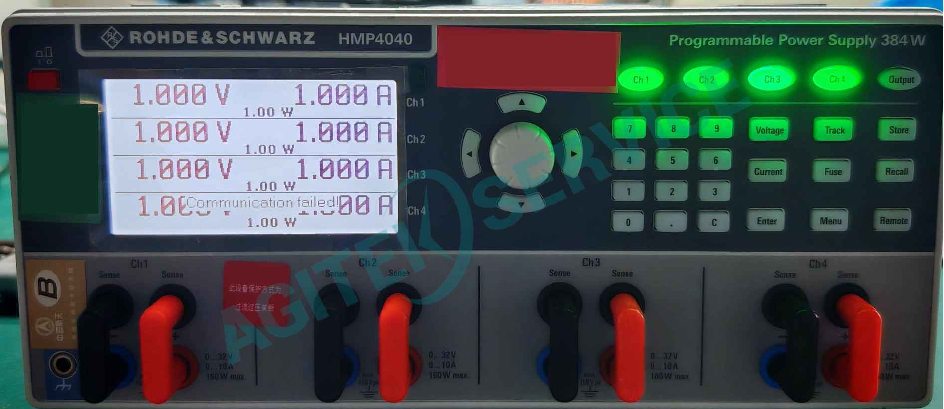 羅德與施瓦茨HMP4040 電源開機報通信錯誤維修