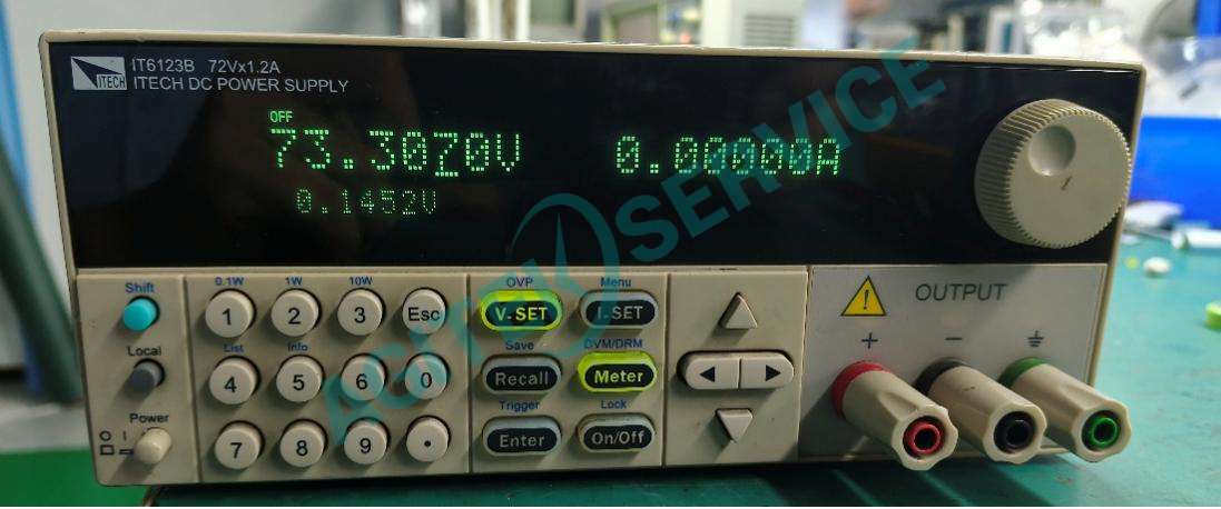 艾德克斯IT6123B電源上電電壓一直顯示73V且不受控製維修案例