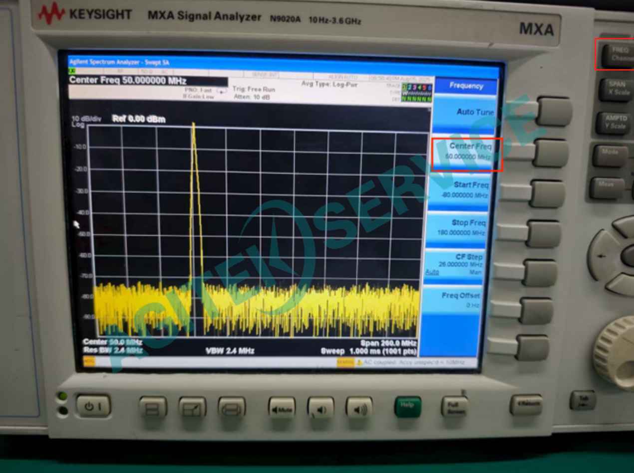 是德科技N9020A頻譜儀查看設備內部校準信號