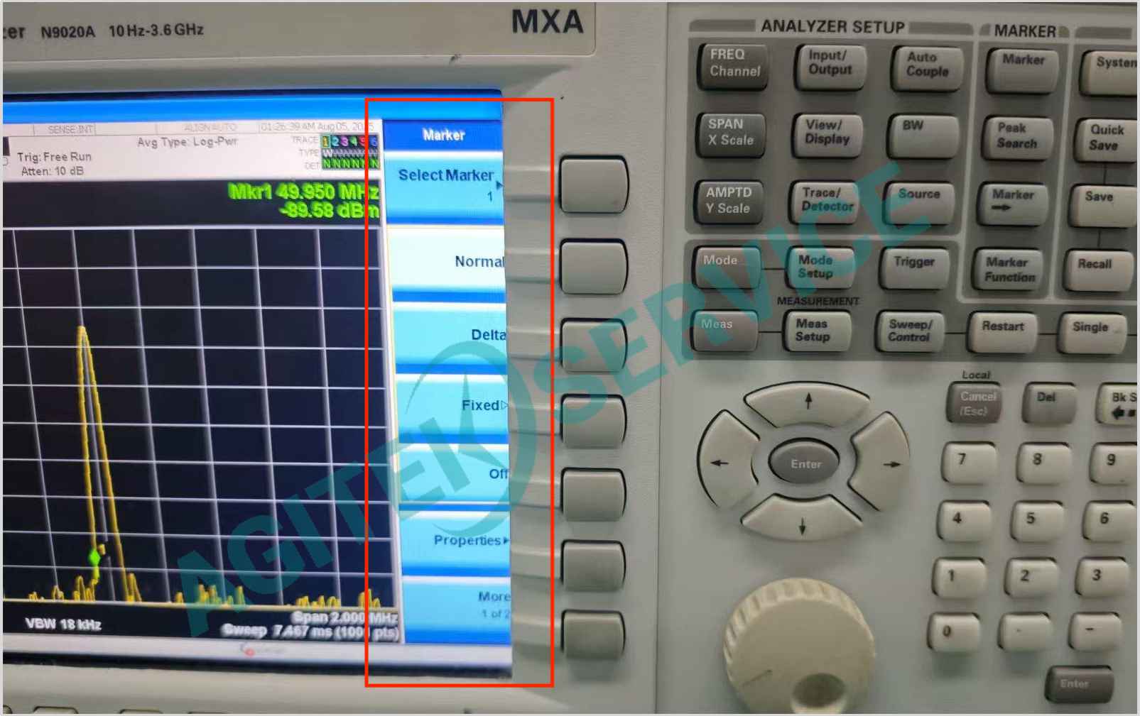 是德科技N9020A頻譜儀標記功能
