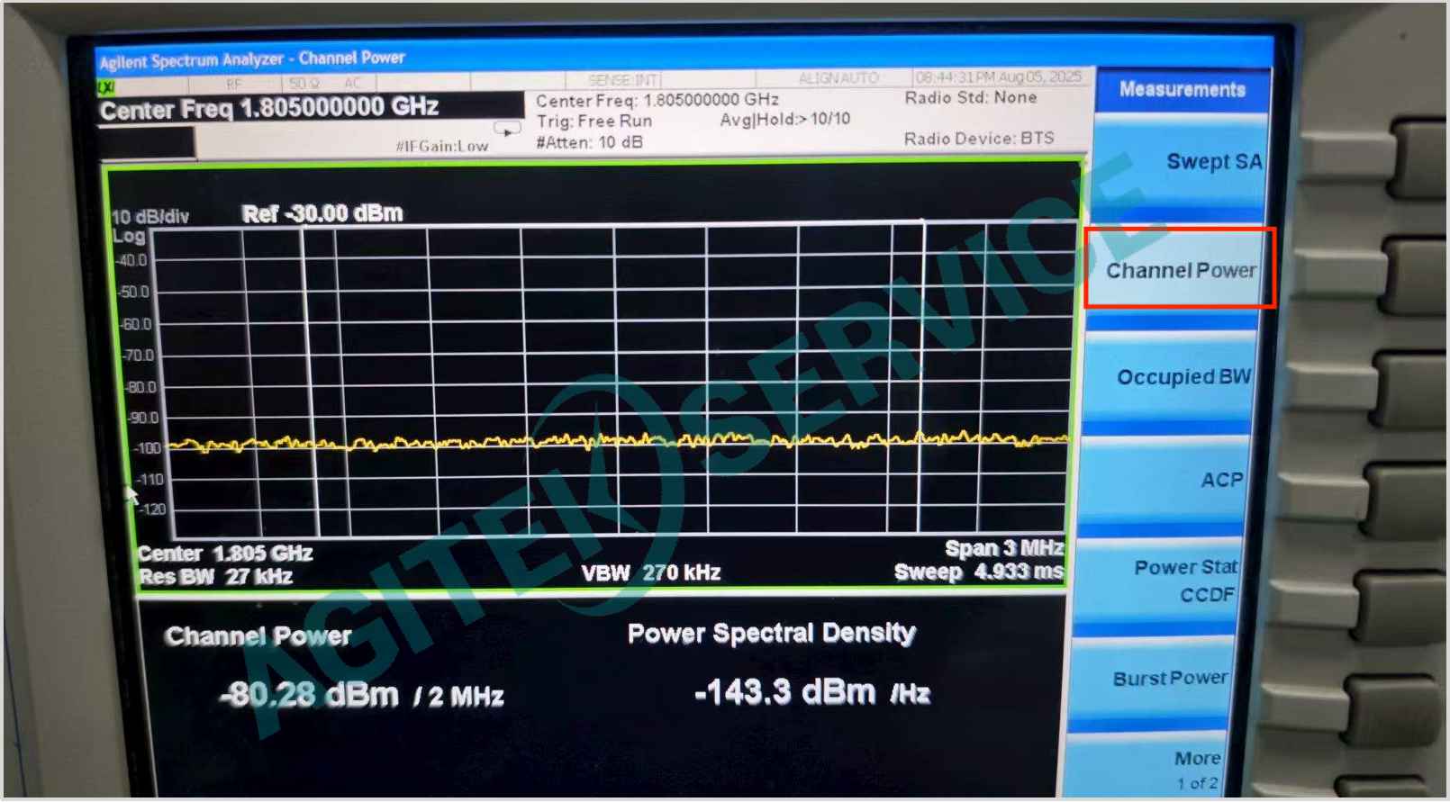 信道功率(Channel Power)是通信係統中用於描述特定信道或頻段內信號總功率的指標，通常用於衡量信號在指定頻率範圍內的能量分布。今天深夜福利AV測科科技給大家講講Keysight是德科技N9020A頻譜儀信道功率測試步驟圖解