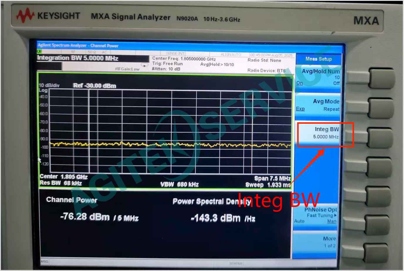 信道功率(Channel Power)是通信係統中用於描述特定信道或頻段內信號總功率的指標，通常用於衡量信號在指定頻率範圍內的能量分布。今天深夜福利AV測科科技給大家講講Keysight是德科技N9020A頻譜儀信道功率測試步驟圖解