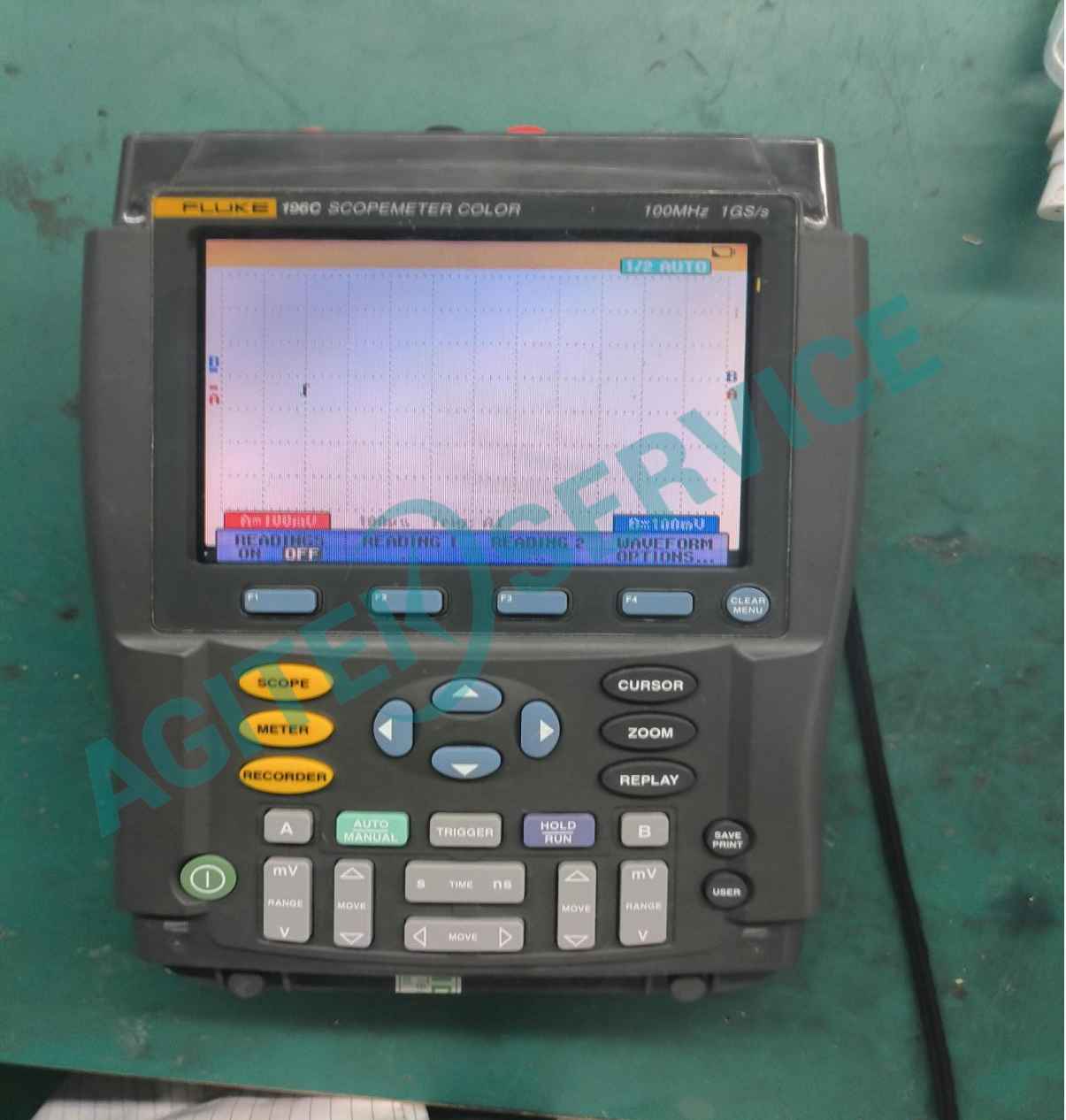 Fluke深夜网站在线播放196C示波表開機無波形維修案例