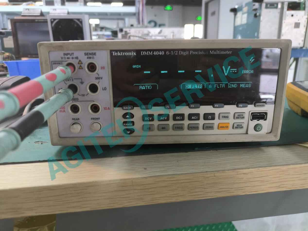 Tektronix泰克DMM4040台式數字萬用表開機報錯370，顯示open維修案例