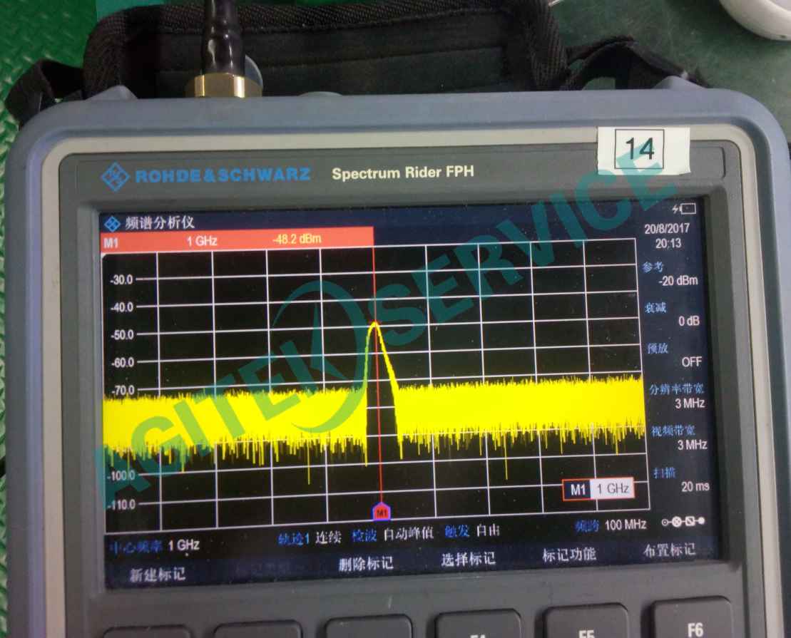 羅德與施瓦茨FPH3手持頻譜輸入沒信號維修