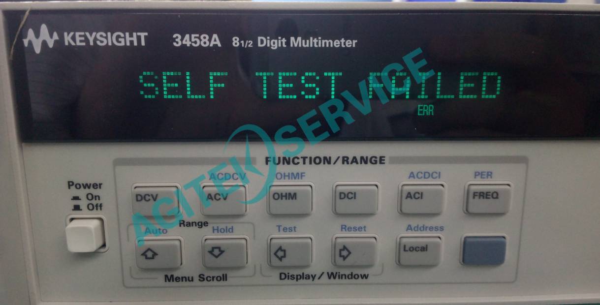 Keysight 是德3458A萬用表自檢失敗維修案例