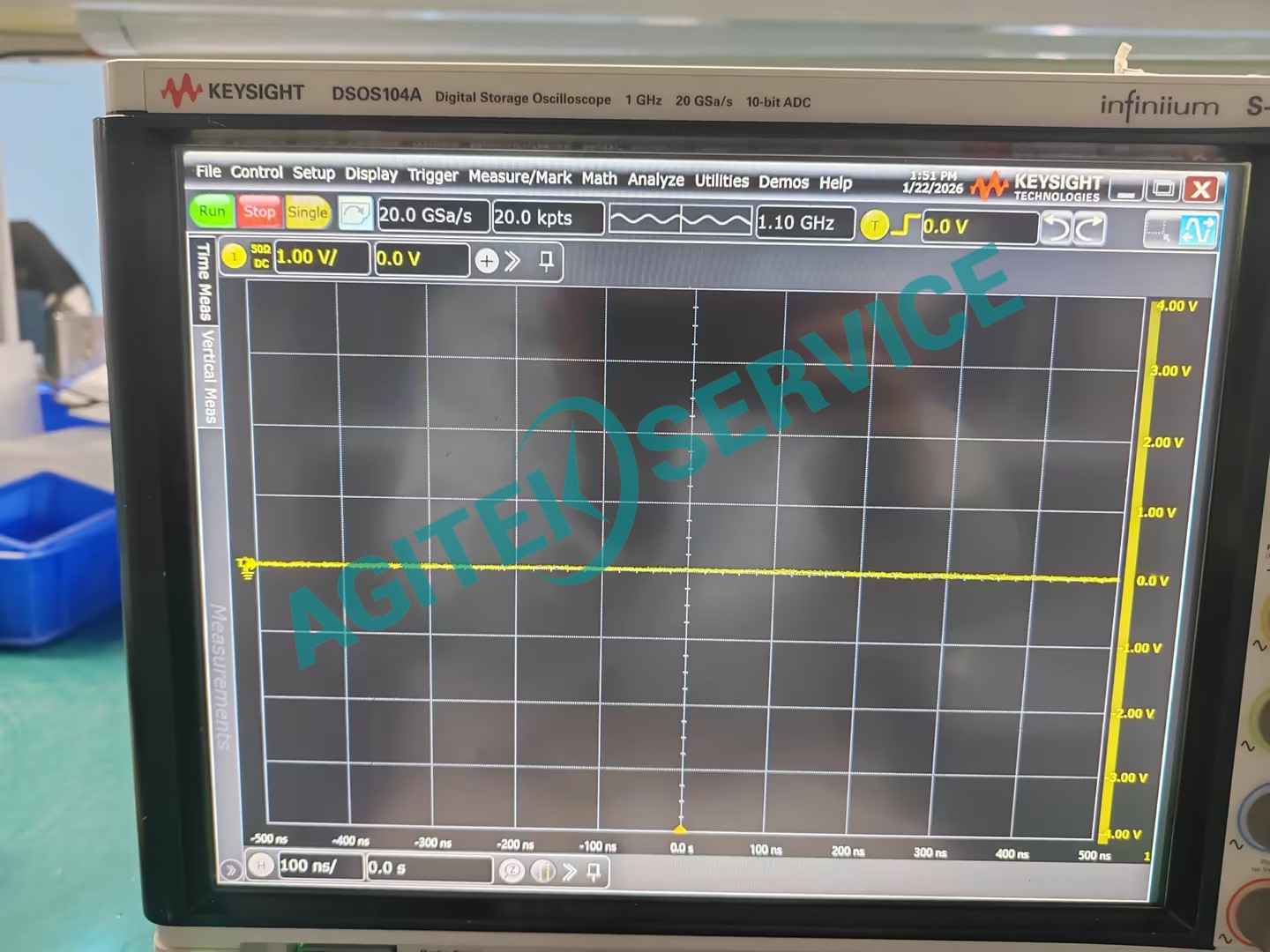 是德科技DSOS104A示波器自檢報錯，無基線，無法測量維修