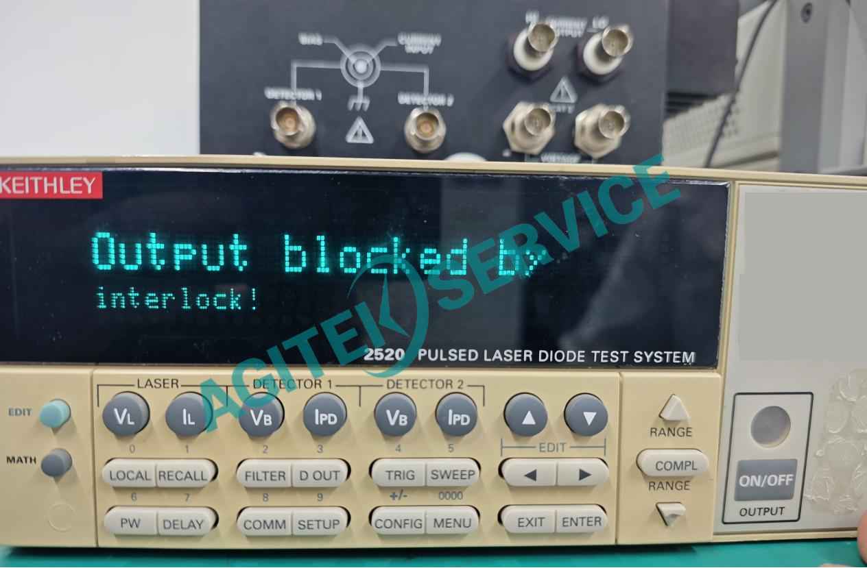 Keithley深夜成人在线观看2520源表輸出報Output Blocked By Interlock維修案例