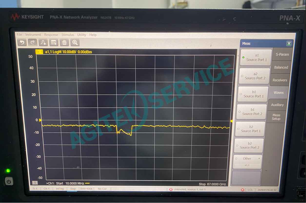是德科技N5247B 67G矢量網絡分析儀輸出功率異常維修