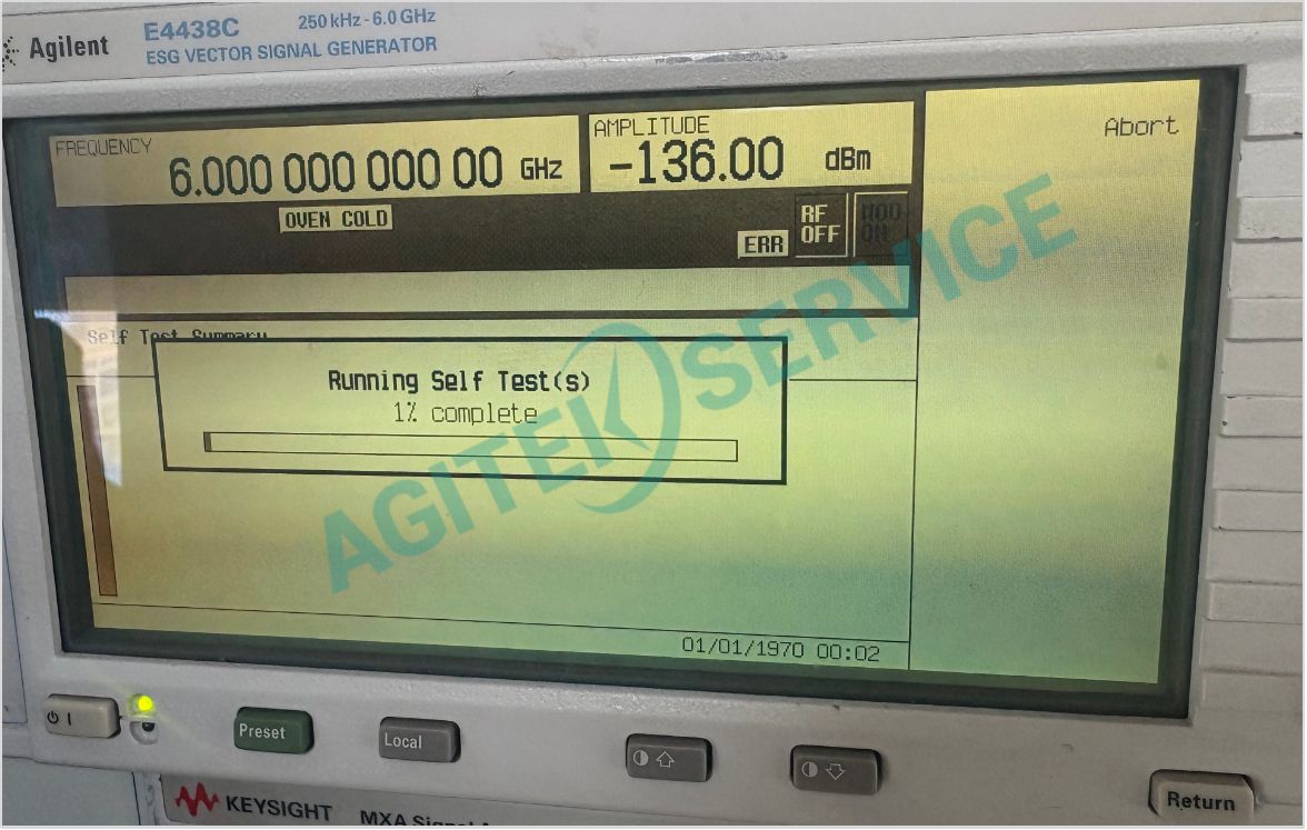 是德科技E4438C 矢量信號發生器設備自檢操作指南