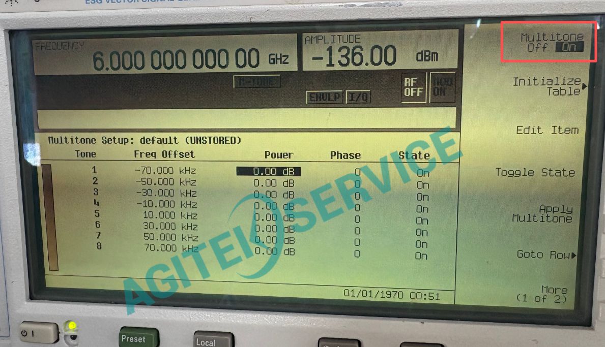 E4438C 矢量信號發生器多音信號輸出操作指南