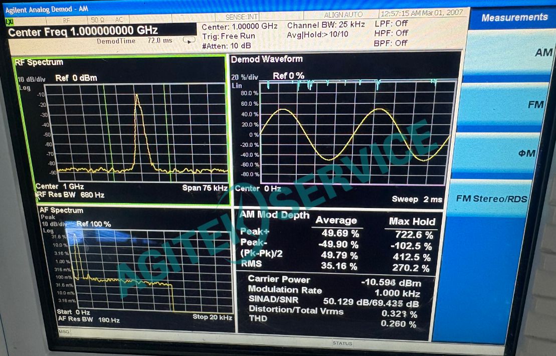 E4438C 矢量信號發生器 AM 調製輸出操作