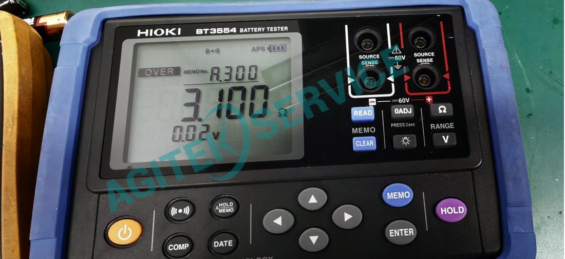 HIOKI日置BT3554電池內阻測試儀電阻超量程顯示overload維修案例