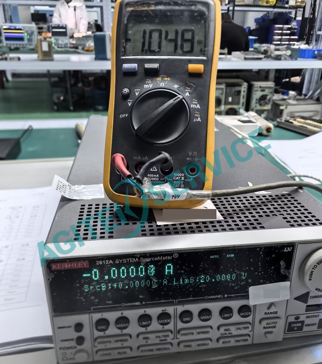 Keithley深夜成人在线观看2612A源表80-100mA負載電流檔顯示1A多維修案例