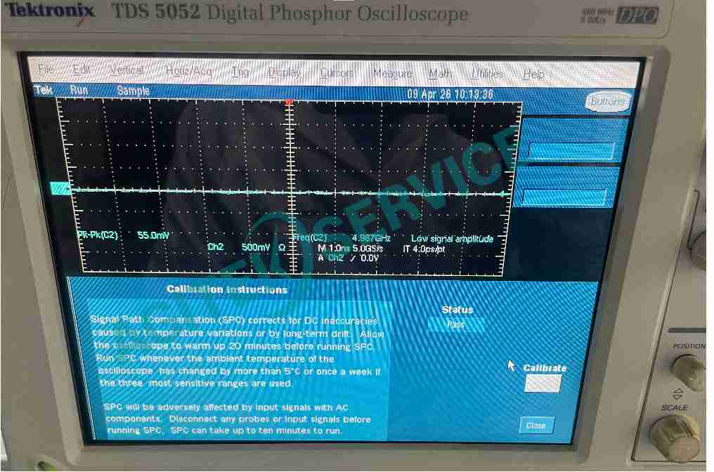 泰克TDS5052示波器加電開機風扇轉屏幕無任何顯示維修