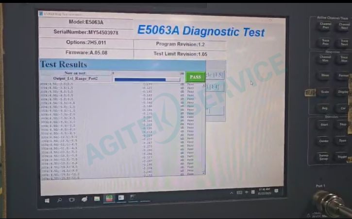 是德科技E5063A網絡分析儀自檢操作全流程