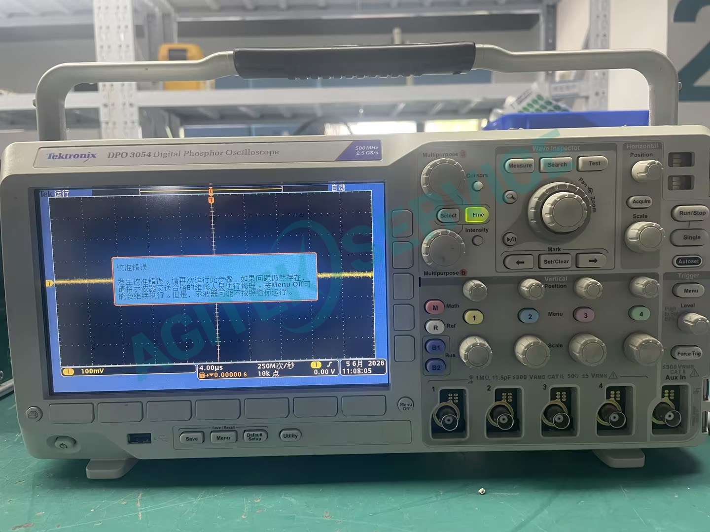 Tektronix泰克DPO3054示波器自校準失敗維修案例