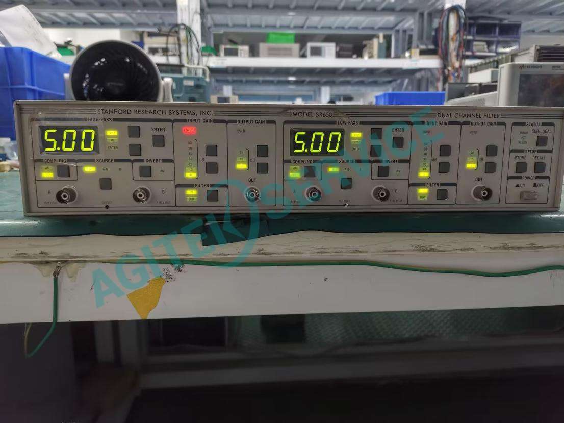 斯坦福SR650可編程濾波器“OVLD”過載指示燈常亮故障維修案例