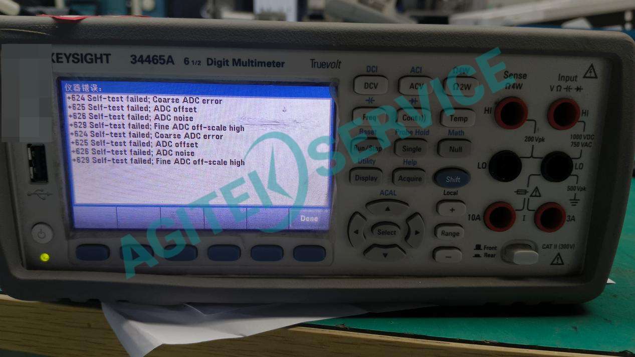 安捷倫34465A萬用表測量功能無法正常使用