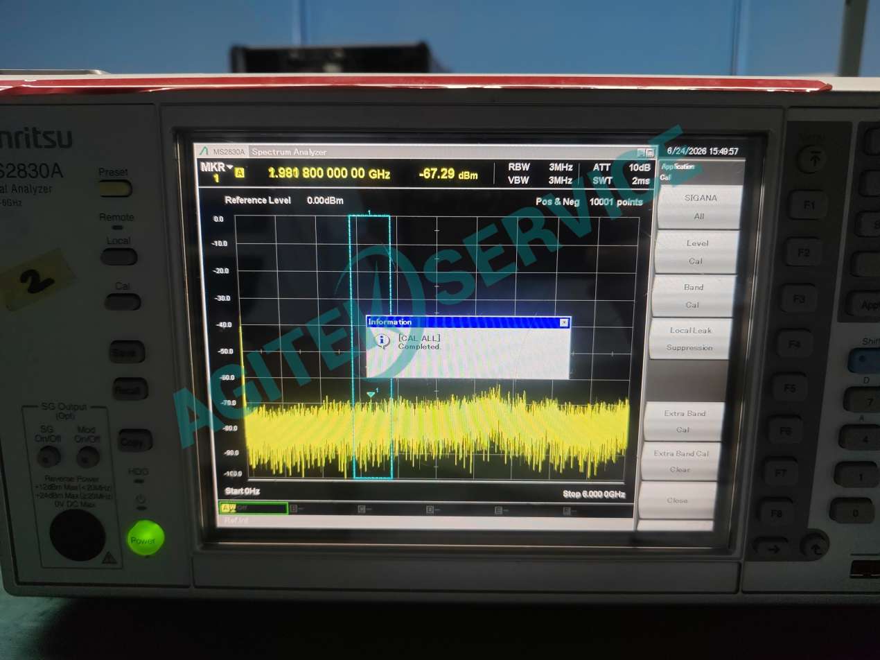 MS2830A頻譜儀頻響超差、低頻偏低修複照片